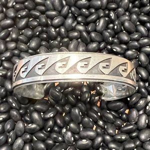 Native American sterling silver stamped cuff